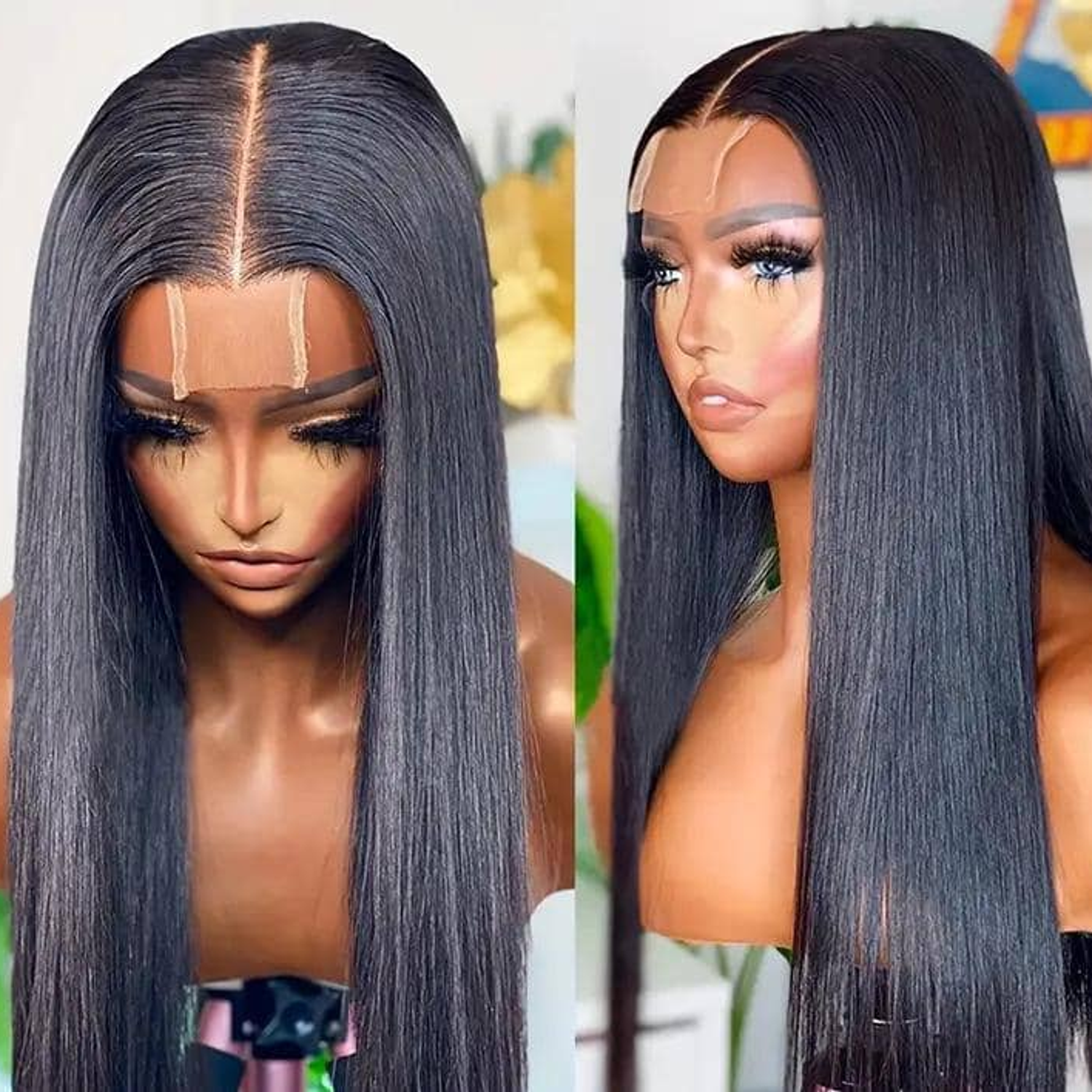 18 inches bone straight wig cap '235732