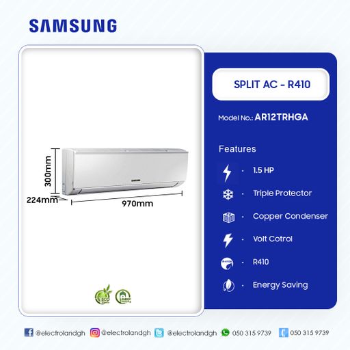 SAMSUNG 1.5HP R410 SPLIT AC AR12TRHGAWK/GA