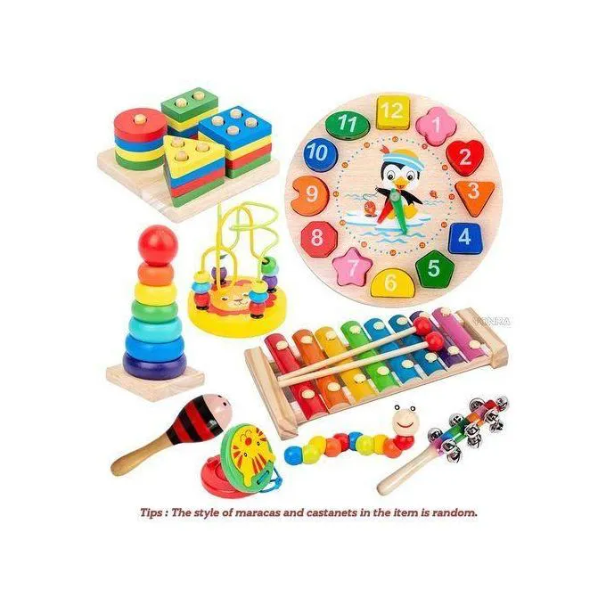 9 in 1 Wooden Musical Instrument, Multifunctional Preschool Teaching Toy 'T840714
