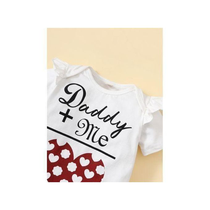 Baby Girl Short Sleeved Bodysuit Love Print Shorts with Headwear 570885