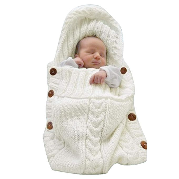 Newborn Swaddle Blanket Knit Sleeping Bag  711818
